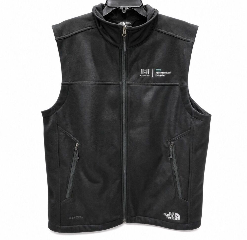 The North Face Apex Bionic Vest Men's Large Black DXC HPE Logo WindWall